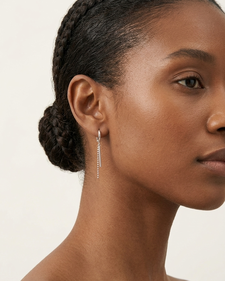 Skien Hoop Drop Earrings