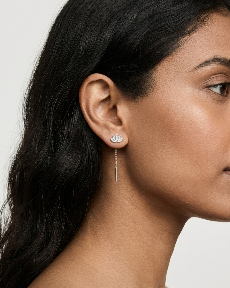 Minami Lotus Drop Earrings