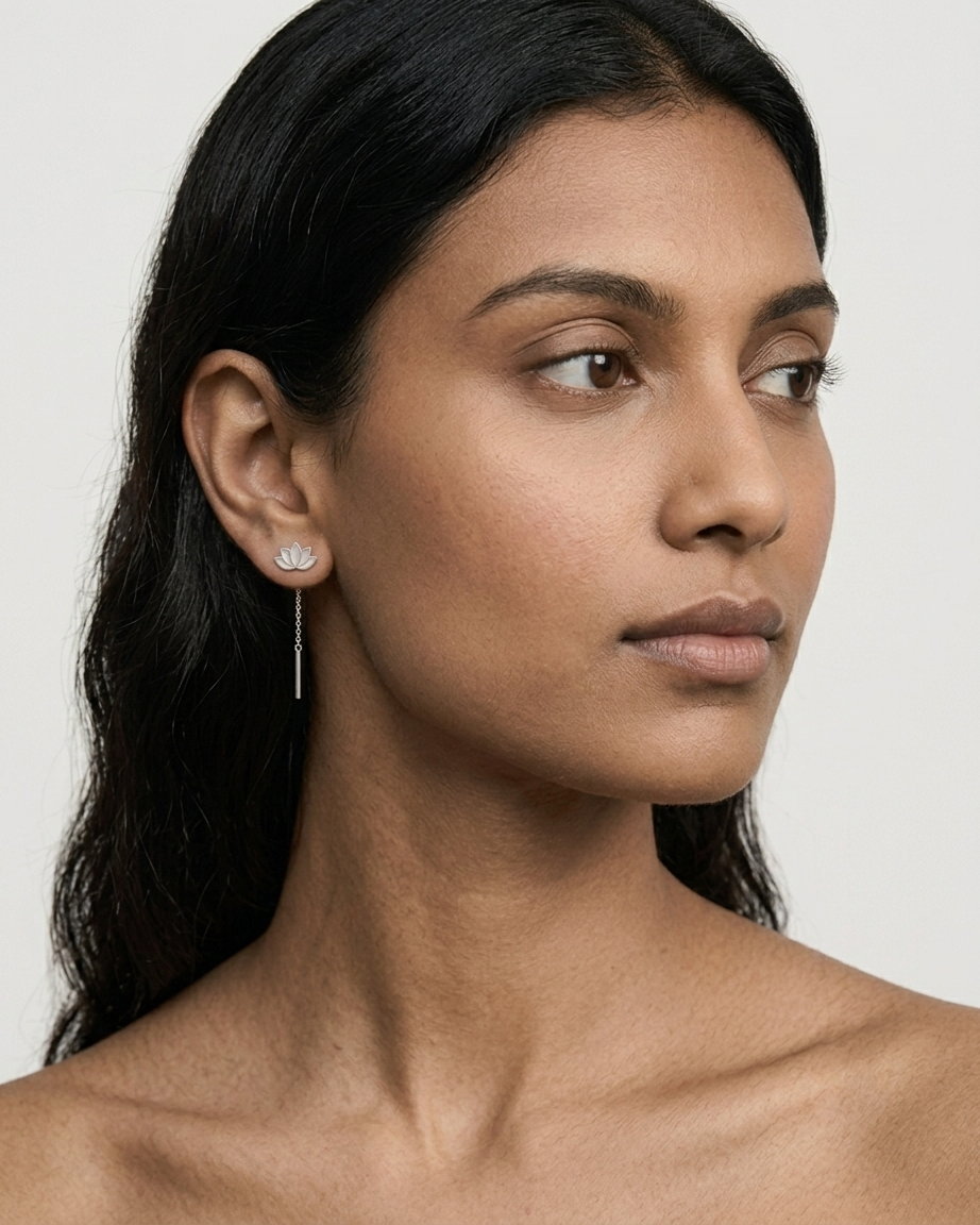 Minami Lotus Drop Earrings