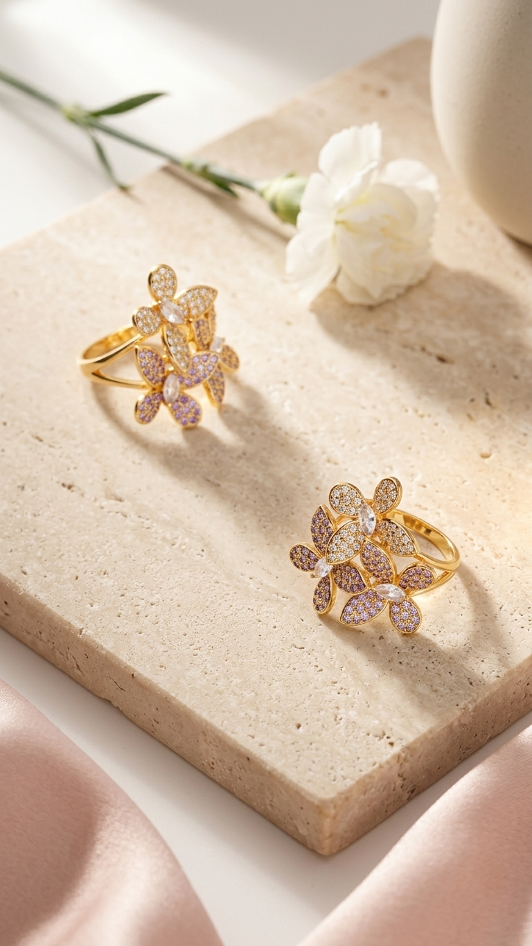 Kyoto Triple Flower Ring